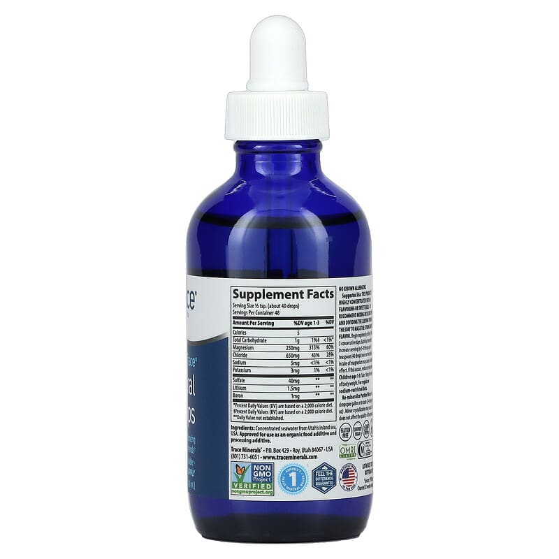 Trace Minerals ®, ConcenTrace, Trace Mineral Drops, 4 fl oz (118 ml)