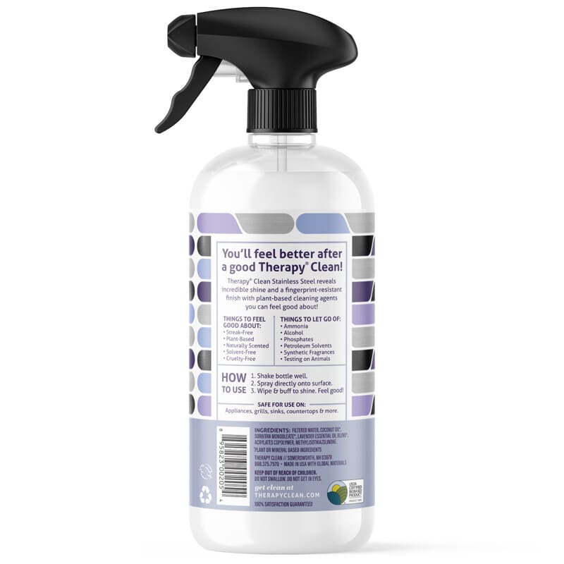 Therapy Clean, Stainless Steel, Cleaner & Polish with Lavender Essential Oil, 16 fl oz (473 ml)