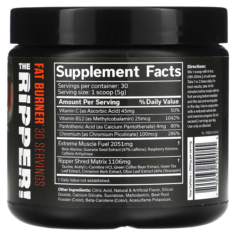 JNX Sports, The Ripper, Fat Burner, Blood Orange, 5.3 oz (150 g)
