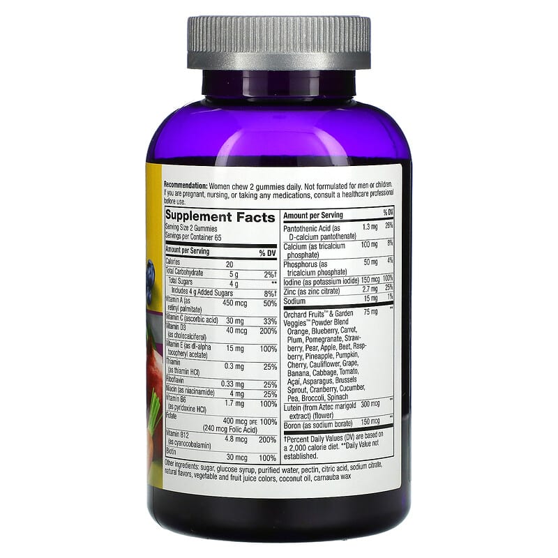 Nature's Way, Alive! Women's 50+ Gummy Multivitamins, Mixed Berry, 130 Gummies