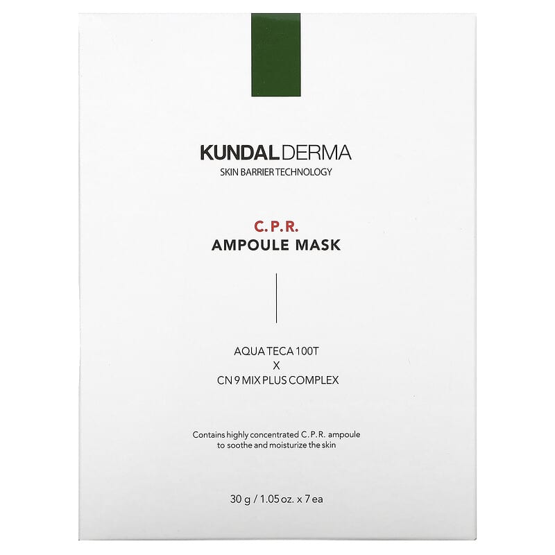 Kundal, Derma, C.P.R. Ampoule Beauty Mask , 7 Sheet Masks, 1.05 oz (30 g) Each