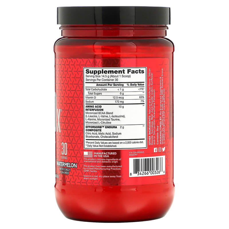 BSN, AminoX, Endurance & Recovery, Watermelon, 15.3 oz (435 g)