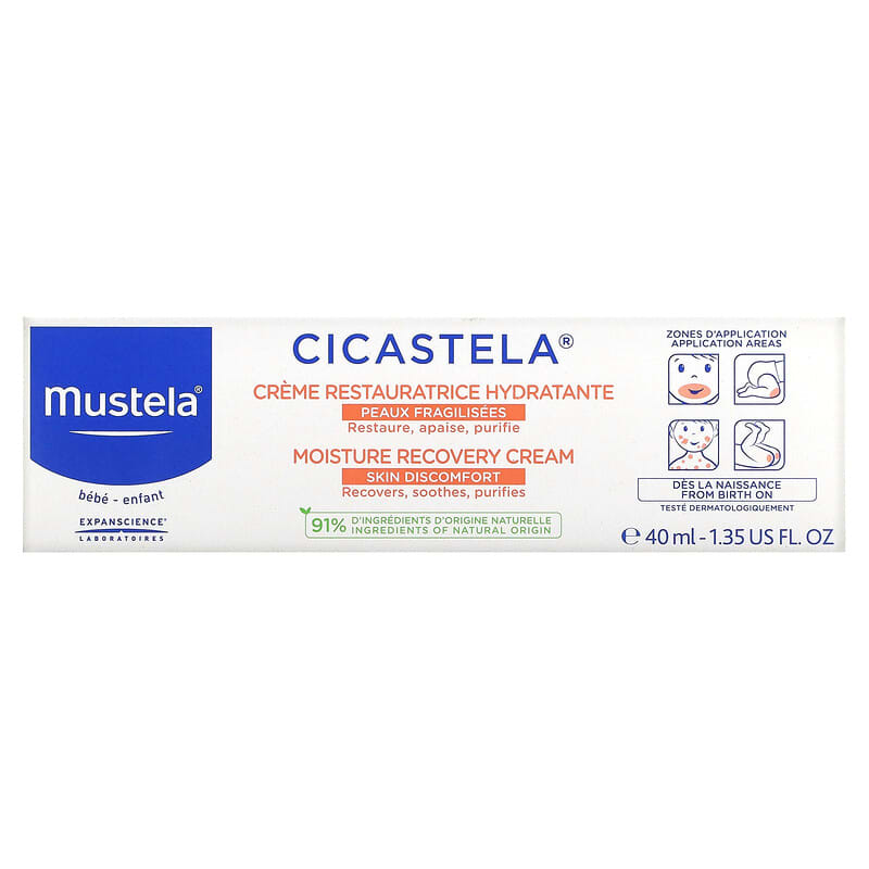 Mustela, Cicastela Moisture Recovery Cream, 1.35 fl oz (40 ml)