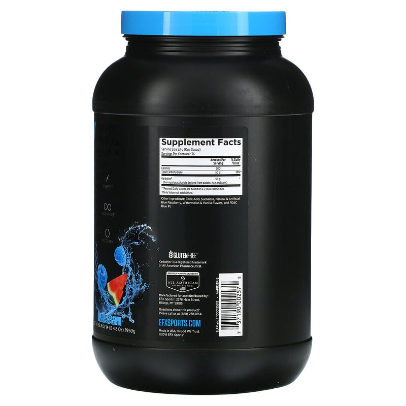 EFX Sports, Karbolyn Fuel, Blue Razz Watermelon, 68.8 oz (1,950 g)