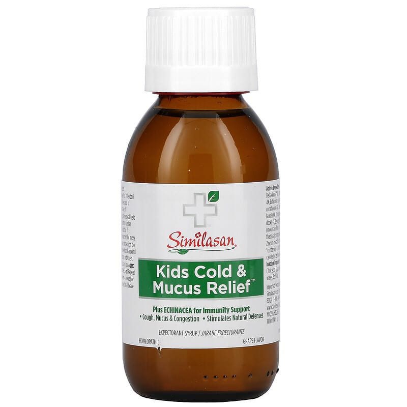 Similasan, Kids Cold & Mucus Relief, Kids 2+, Natural Grape, 4 fl oz (118 ml)