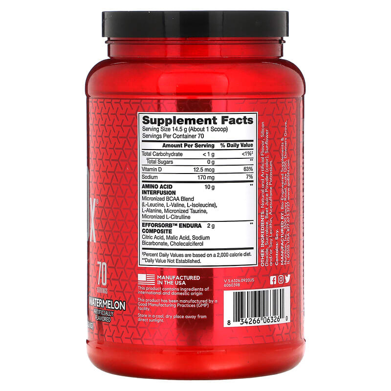 BSN, AminoX, Endurance & Recovery, Watermelon, 2.24 lb (1.02 kg)