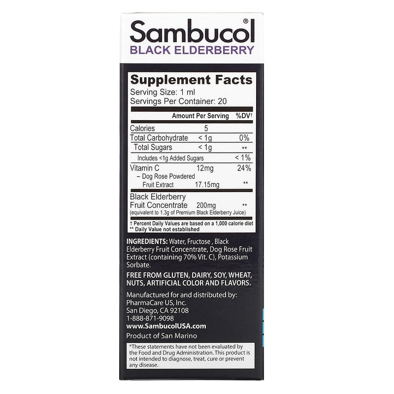 Sambucol, Black Elderberry, Infant Drops, 6+ Months, 0.68 fl oz ( 20 ml)