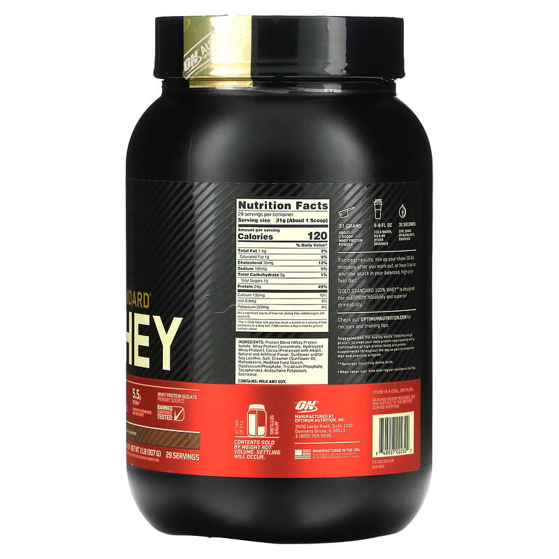 Optimum Nutrition, Gold Standard 100% Whey, Chocolate Malt, 2 lb (907 g)