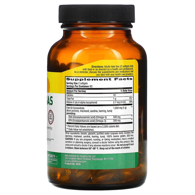 Country Life, Ultra Omegas DHA/EPA, 120 Softgels