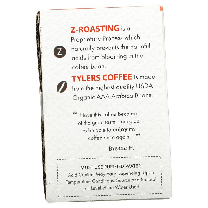 Tylers Coffees, Acid-Free Organic Decaf, 16 K-Cup Pod's