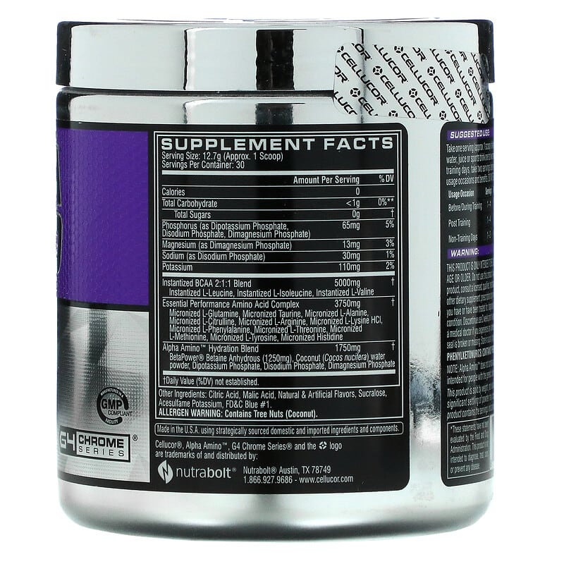 Cellucor, Alpha Amino, Performance BCAAs, Icy Blue Razz, 13.4 oz (381 g)
