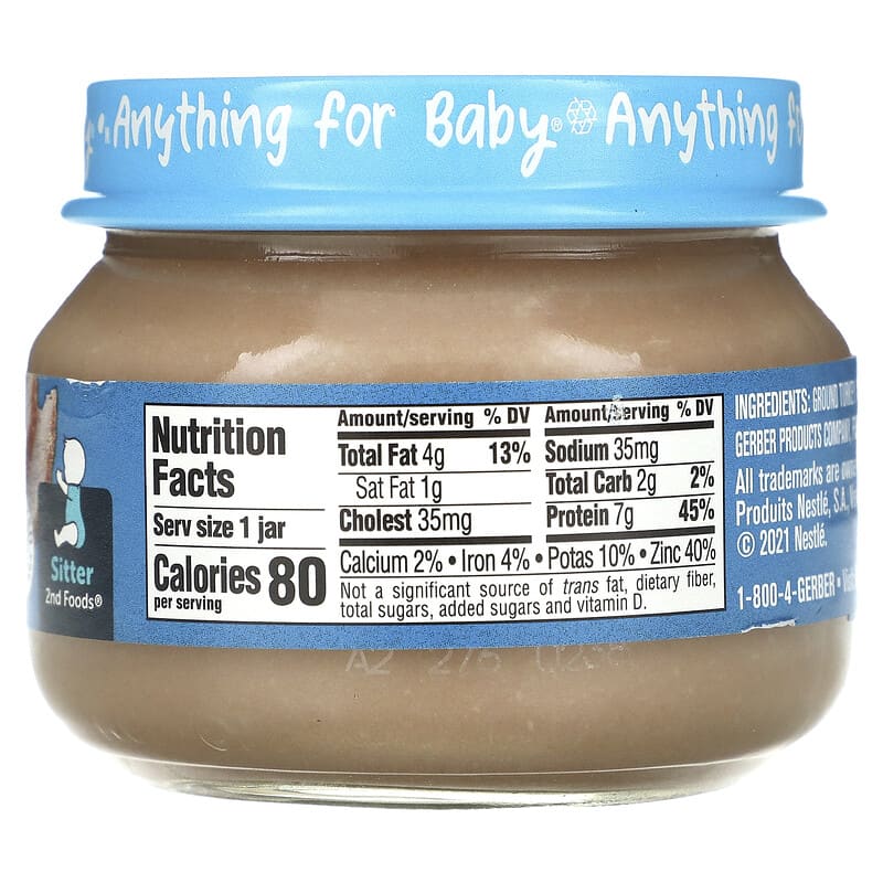 Gerber, Mealtime for Baby, 2nd Foods, Turkey & Gravy, 2.5 oz (71 g)