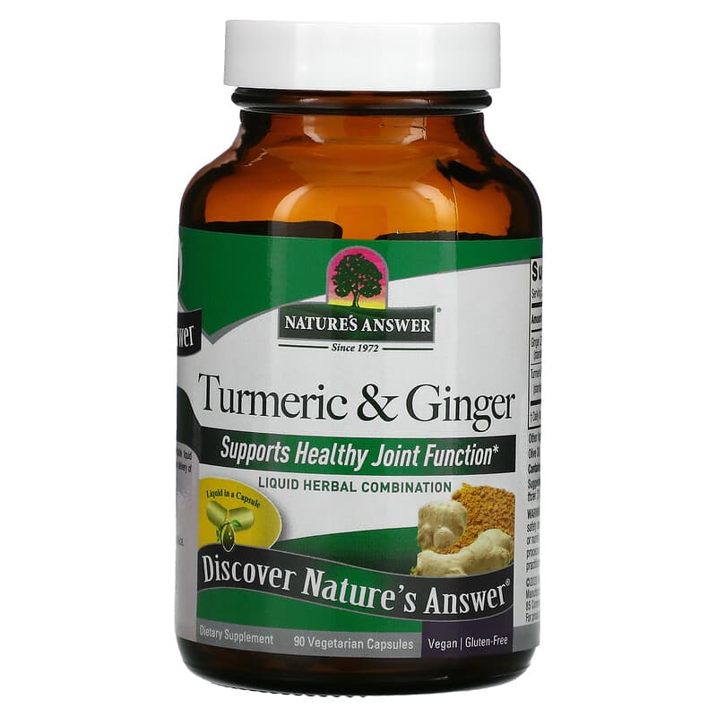 Nature's Answer, Turmeric & Ginger, 90 Vegetarian Capsules