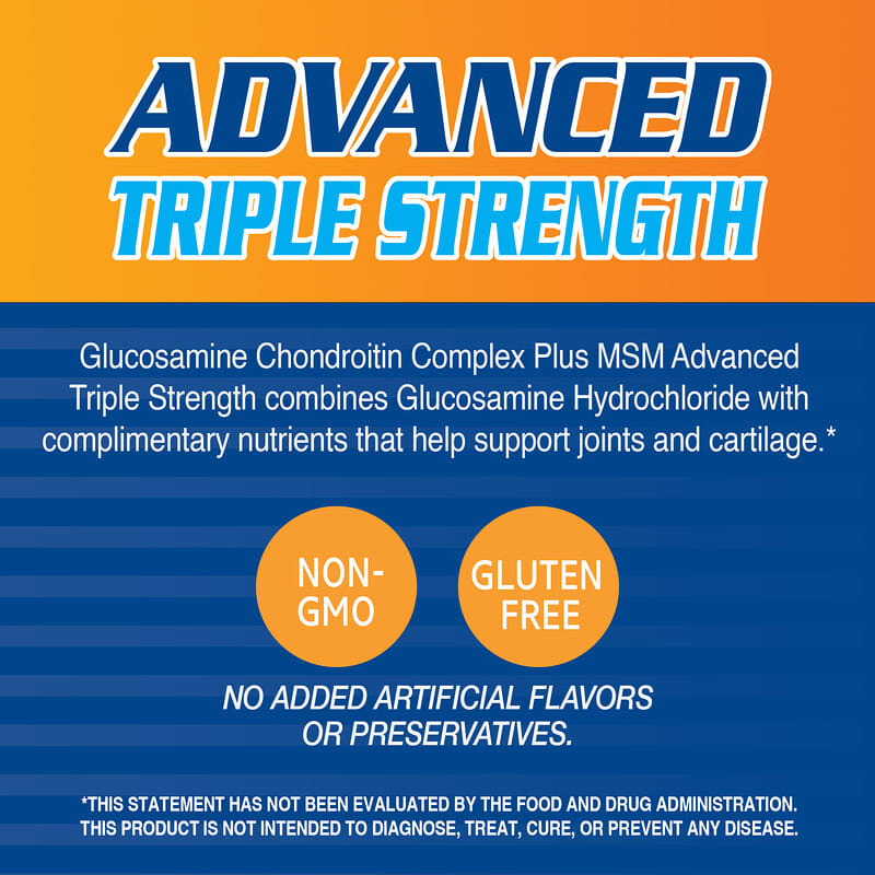 21st Century, Glucosamine Chondroitin Complex Plus MSM, Advanced Triple Strength, 80 Tablets