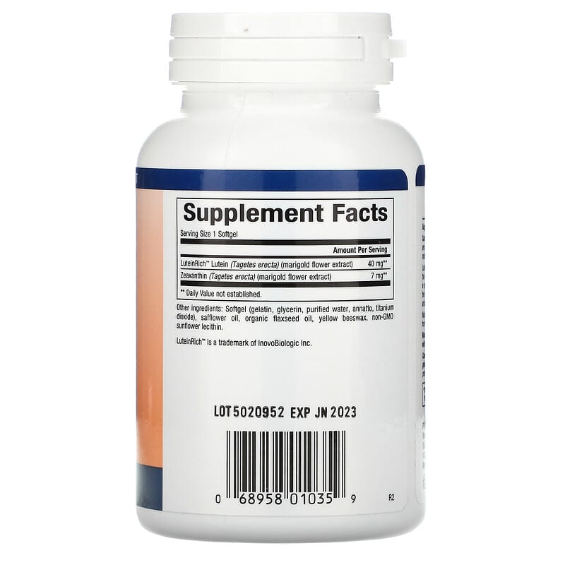 Natural Factors, Lutein, 40 mg, 60 Softgels