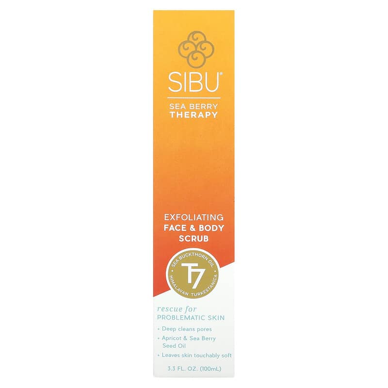 Sibu Beauty, Sea Berry Therapy, Exfoliating Face & Body Scrub, 3.3 fl oz (100 ml)