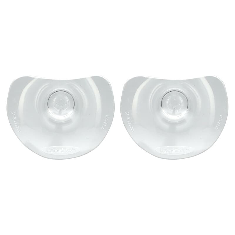 Lansinoh, Contact Nipple Shields with Protective Case, Size 2 (24 mm), 2 Pack