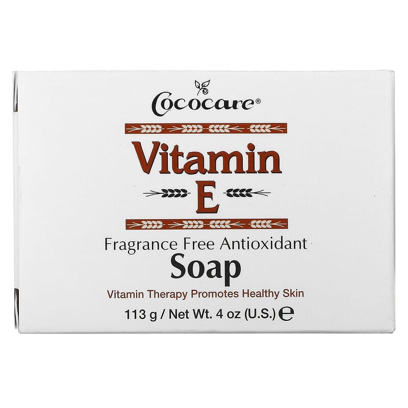 Cococare, Vitamin E Soap, Fragrance Free Antioxidant, 4 oz (113 g)