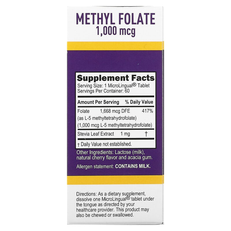 Superior Source, Methyl Folate, 1,000 mcg, 60 Instant Dissolve Tablets