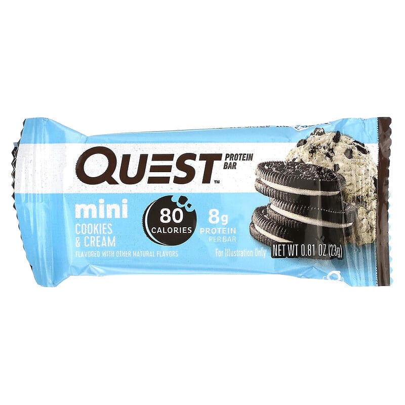 Quest Nutrition, Protein Bar, Minis, Cookies & Cream, 14 Bars, 0.81 oz (23 g) Each