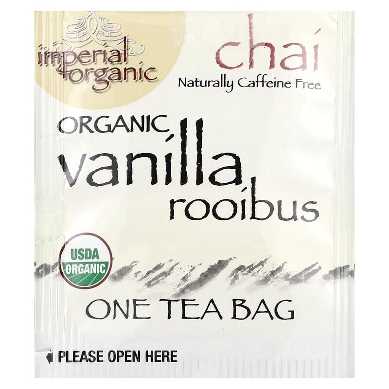 Uncle Lee's Tea, Imperial Organic Vanilla Rooibos Chai, Caffeine Free, 18 Tea Bags, 1.14 oz (32.4 g)