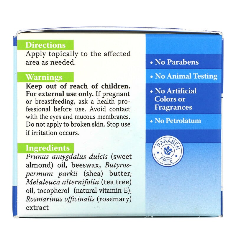 Earth's Care, Tea Tree Oil Balm, with Shea Butter and Vitamin E, 2.5 oz (71 g)