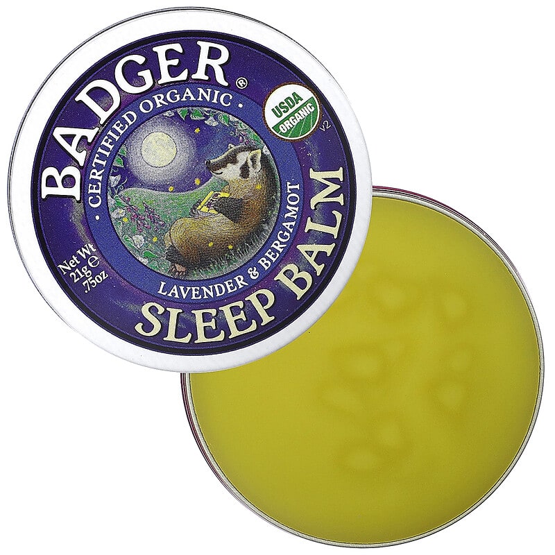 Badger Company, Organic Sleep Balm, Lavender & Bergamot, 0.75 oz (21 g)