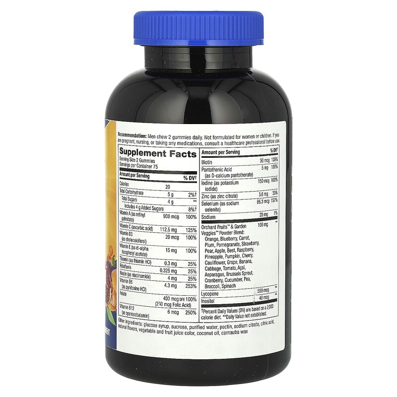 Nature's Way, Alive! Men's Gummy Multivitamin, Fruit, 150 Gummies