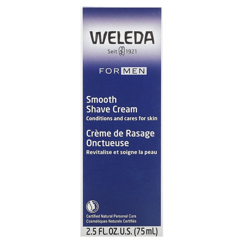 Weleda, For Men, Smooth Shave Cream, 2.5 fl oz (75 ml)