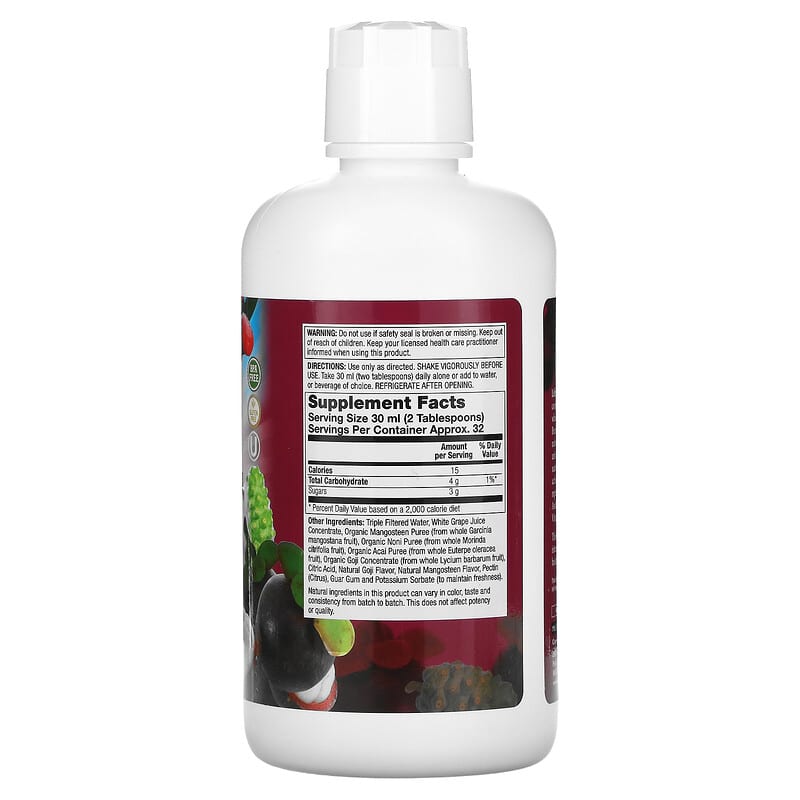 LifeTime Vitamins, Life's Basics, 4-In-1 Superfruit Juice Blend, Acai, Mangosteen, Noni & Goji, 32 fl oz (946 ml)