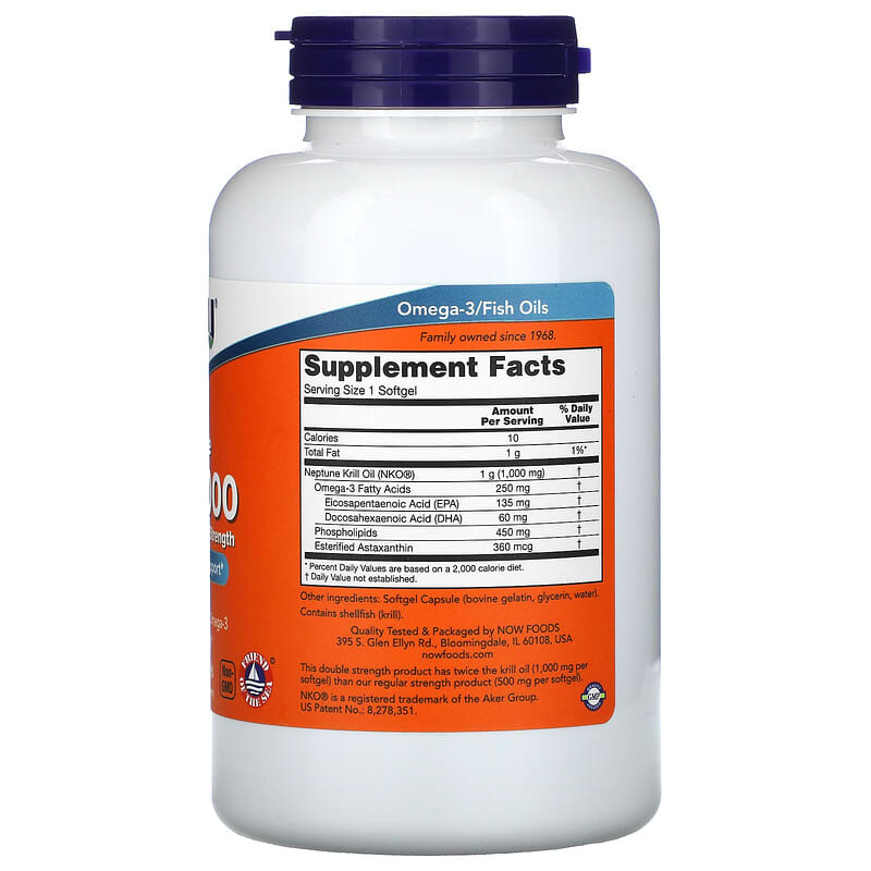 NOW Foods, Neptune Krill 1000, 1,000 mg, 120 Softgels