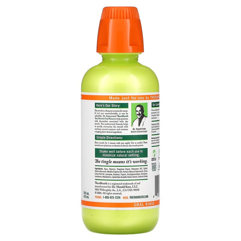 TheraBreath, Dry Mouth Oral Rinse, Tingling Mint, 16 fl oz (473 ml)