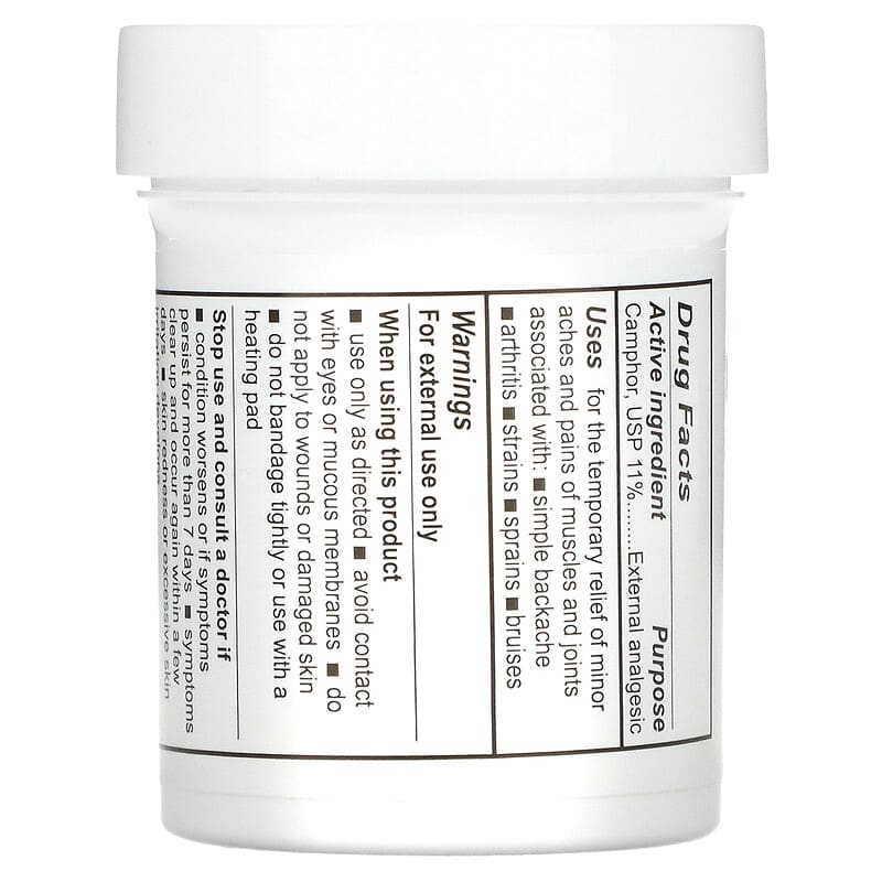 De La Cruz, Camphor Ointment, Pain Relieving Rub, 2.5 oz (70.9 g)