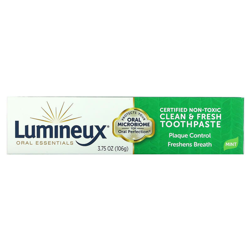 Lumineux Oral Essentials, Certified Non-Toxic Clean & Fresh Toothpaste, Mint, 3.75 oz (106 g)