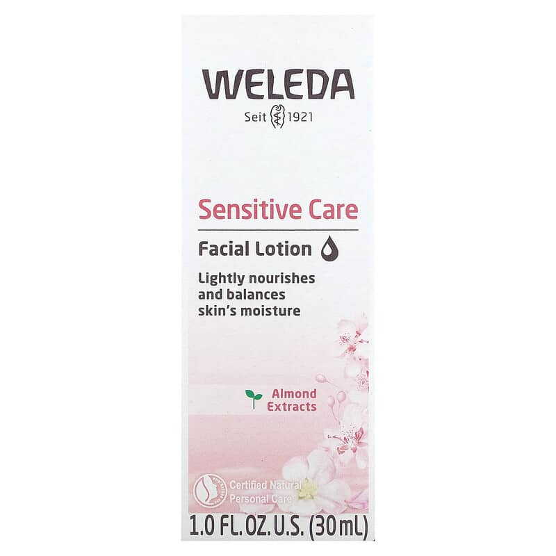 Weleda, Sensitive Care Facial Lotion, Almond Extracts, 1.0 fl oz (30 ml)