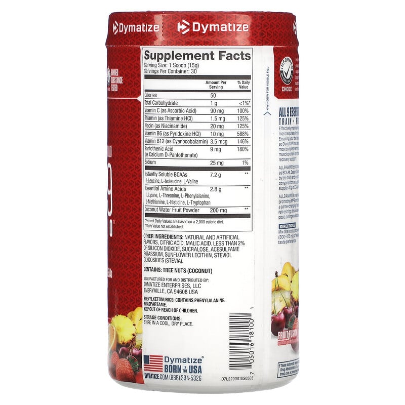 Dymatize, ALL9AMINO, Fruit Fusion Rush, 15.87 (450 g)