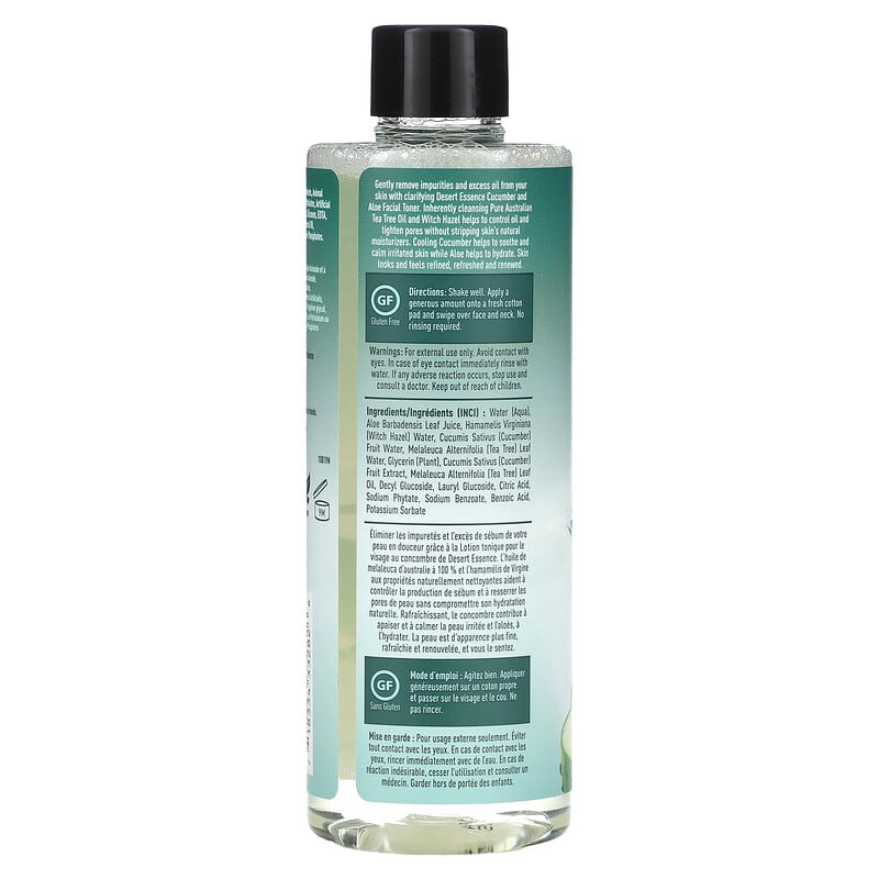 Desert Essence, Facial Toner, Cucumber & Aloe, 8 oz (237 ml)