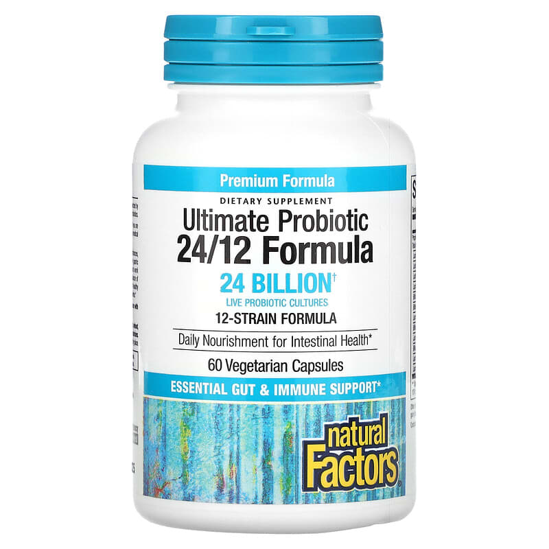 Natural Factors, Ultimate Probiotic, 24/12 Formula, 24 Billion, 60 Vegetarian Capsules