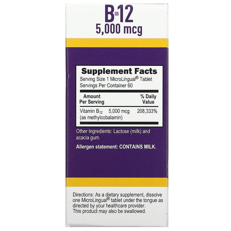 Superior Source, Methylcobalamin B-12, 5,000 mcg, 60 MicroLingual Instant Dissolve Tablets