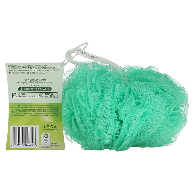 EcoTools, Exfoliating EcoPouf Sponge, 1 Sponge