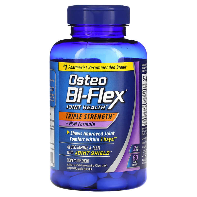 Osteo Bi-Flex, Joint Health, Triple Strength + MSM Formula, 80 Coated Tablets