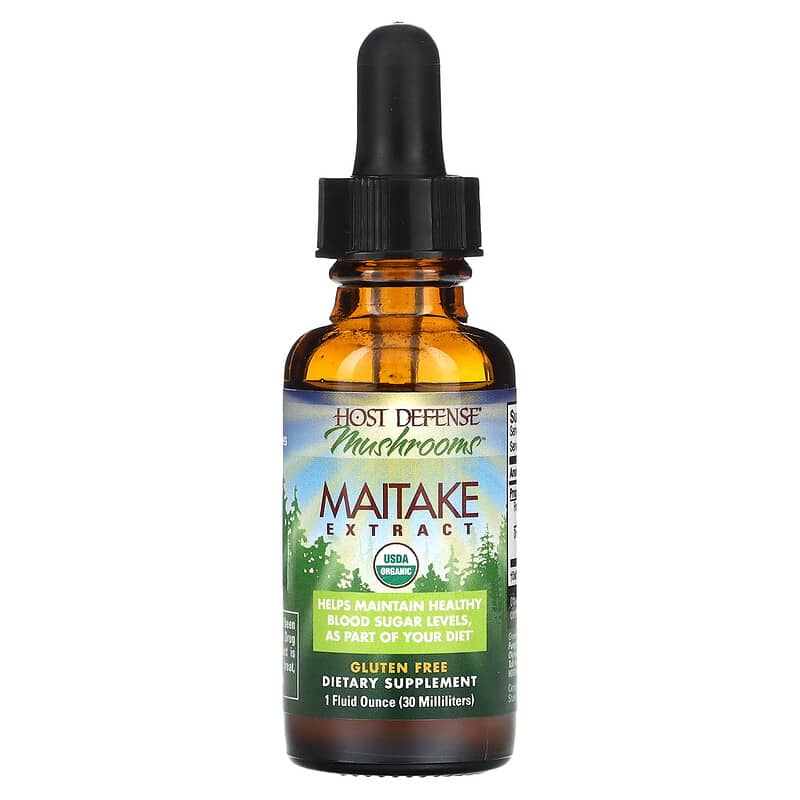 Fungi Perfecti Host Defense, Mushrooms, Organic Maitake Extract, 1 fl oz (30 ml)