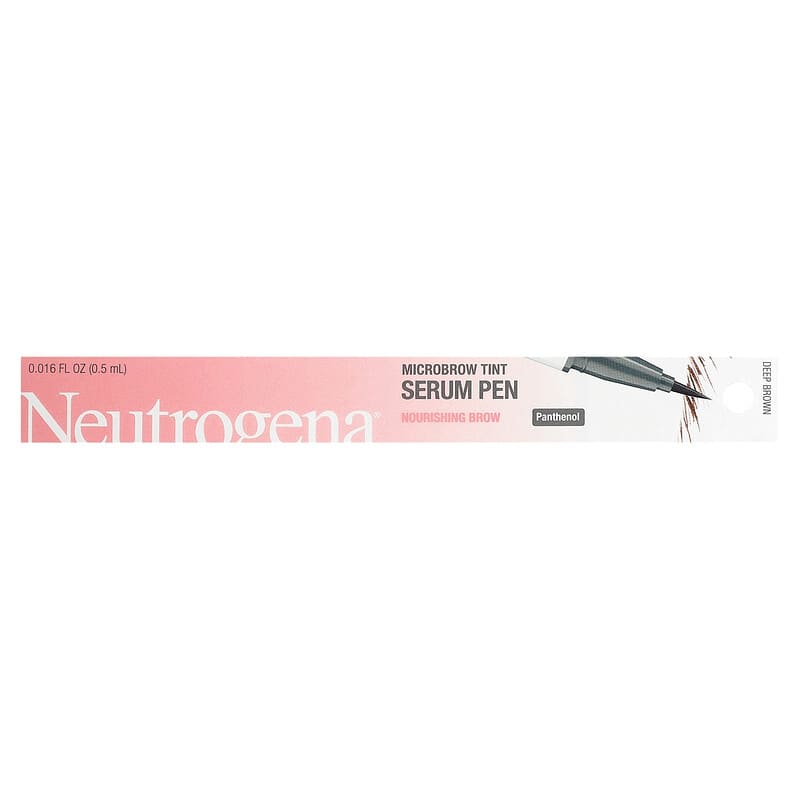 Neutrogena, Microbrow Tint Serum Pen, Deep Brown, 0.016 fl oz (0.5 ml)