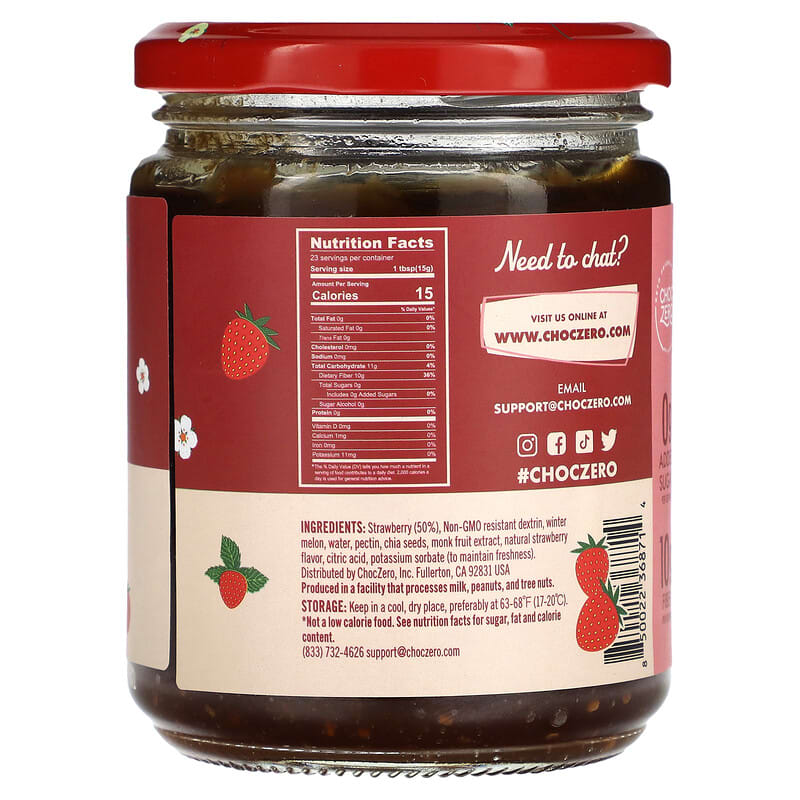 ChocZero, Strawberry Jam Style, 12 oz (340 g)