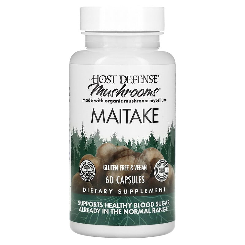 Fungi Perfecti Host Defense, Mushrooms, Maitake, 60 Capsules