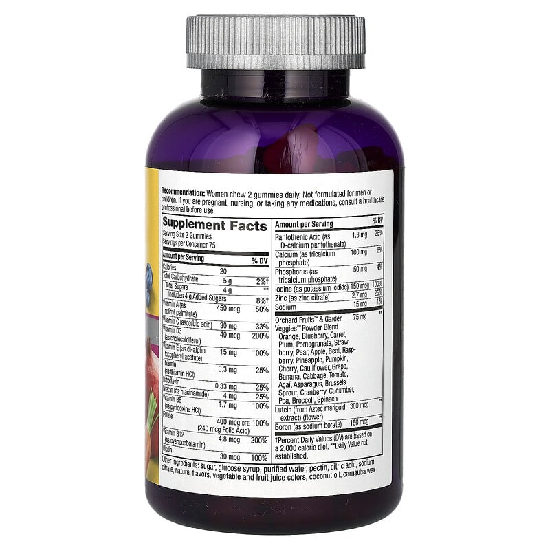 Nature's Way, Alive! Women's 50+ Gummy Multivitamin, Mixed Berry, 150 Gummies