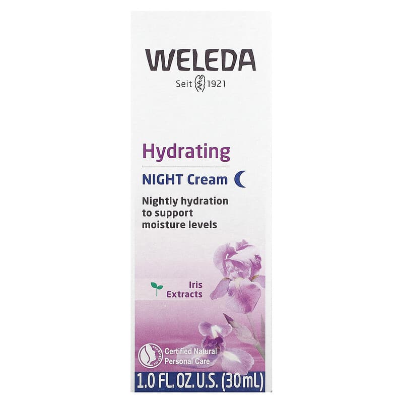 Weleda, Hydrating Night Cream, Iris Extracts, 1 fl oz (30 ml)