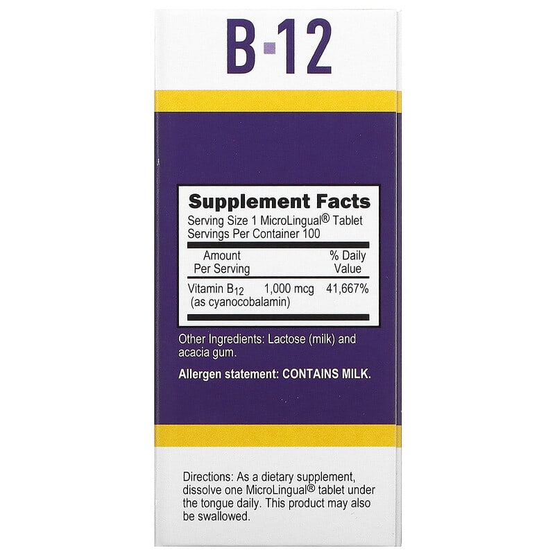 Superior Source, Cyanocobalamin B12, 1,000 mcg, 100 MicroLingual Instant Dissolve Tablets