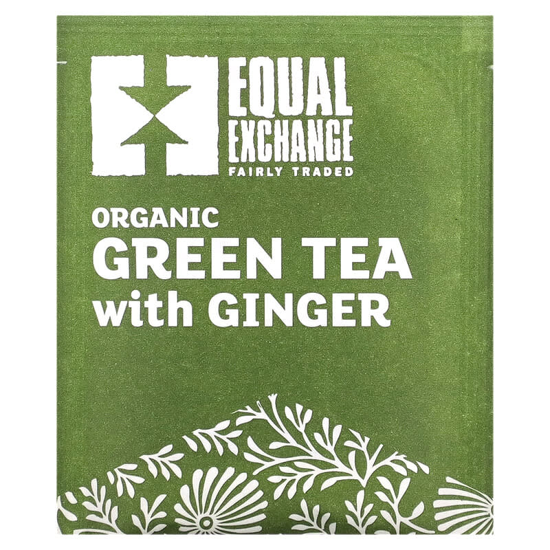 Equal Exchange, Organic Green Tea with Ginger, 20 Tea Bags, 1.05 oz (30 g)