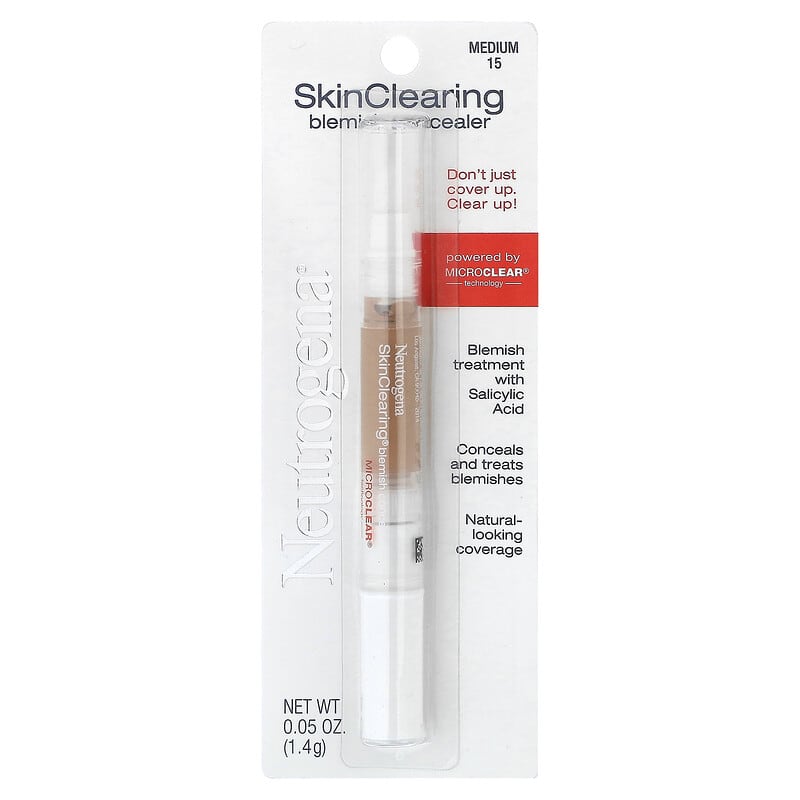 Neutrogena, SkinClearing Blemish Concealer, Medium 15, 0.05 oz (1.4 g)